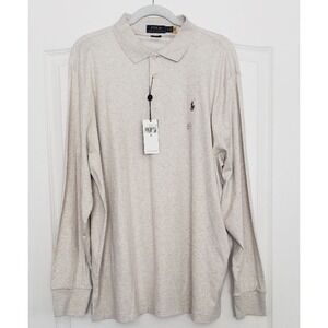 Polo Ralph Lauren Long Sleeve Polo Shirt Men's Sz‎ XL Preppy Lightweight Neutral